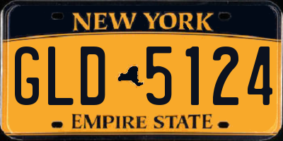 NY license plate GLD5124