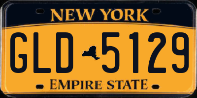 NY license plate GLD5129