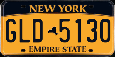 NY license plate GLD5130