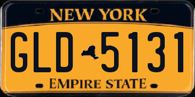 NY license plate GLD5131