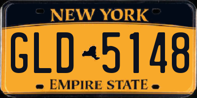 NY license plate GLD5148
