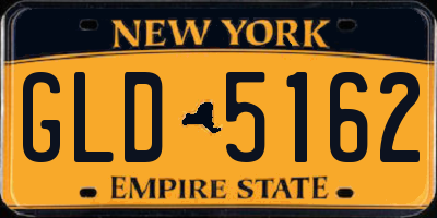 NY license plate GLD5162
