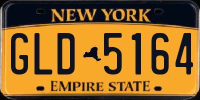 NY license plate GLD5164