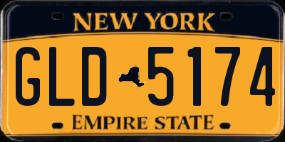 NY license plate GLD5174