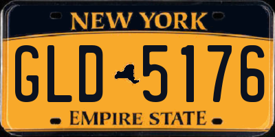 NY license plate GLD5176