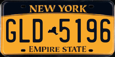NY license plate GLD5196