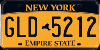 NY license plate GLD5212