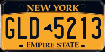 NY license plate GLD5213