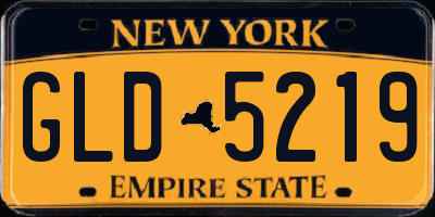 NY license plate GLD5219