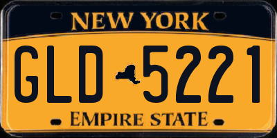 NY license plate GLD5221