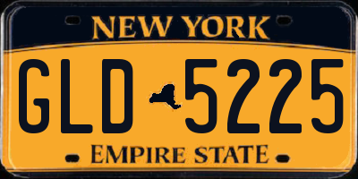 NY license plate GLD5225