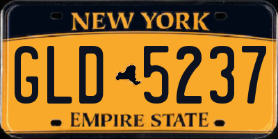 NY license plate GLD5237