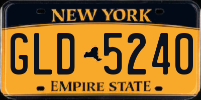 NY license plate GLD5240