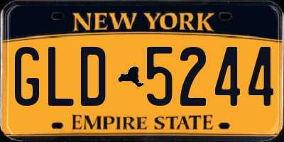 NY license plate GLD5244