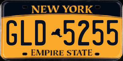 NY license plate GLD5255