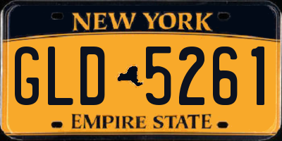 NY license plate GLD5261