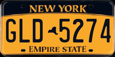 NY license plate GLD5274