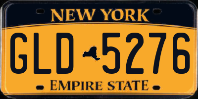 NY license plate GLD5276