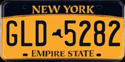 NY license plate GLD5282