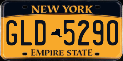 NY license plate GLD5290