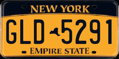 NY license plate GLD5291