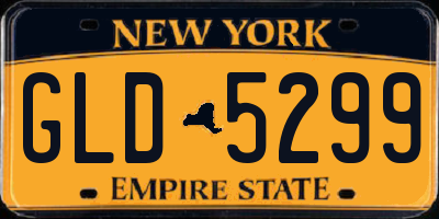 NY license plate GLD5299