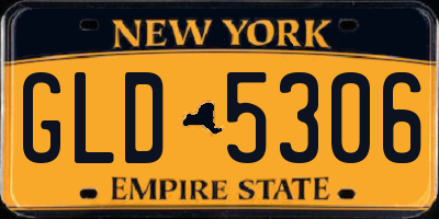 NY license plate GLD5306