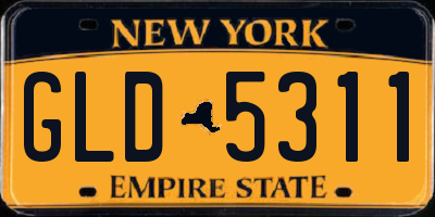 NY license plate GLD5311
