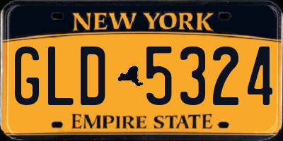 NY license plate GLD5324