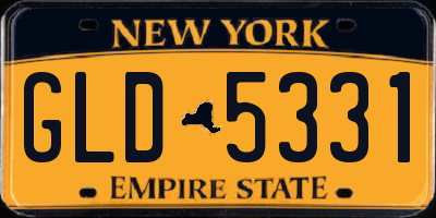 NY license plate GLD5331