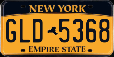 NY license plate GLD5368