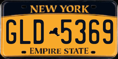 NY license plate GLD5369