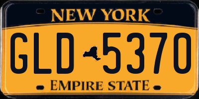 NY license plate GLD5370