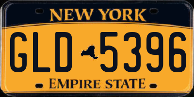 NY license plate GLD5396