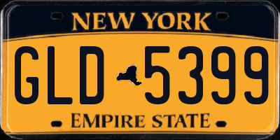 NY license plate GLD5399