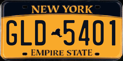 NY license plate GLD5401