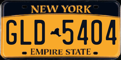 NY license plate GLD5404