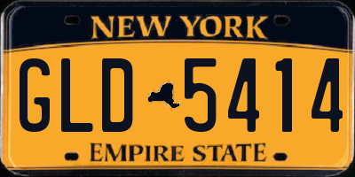 NY license plate GLD5414