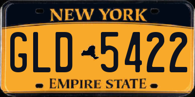 NY license plate GLD5422