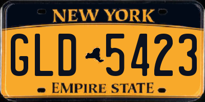 NY license plate GLD5423
