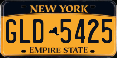 NY license plate GLD5425