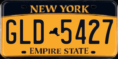 NY license plate GLD5427
