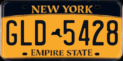 NY license plate GLD5428
