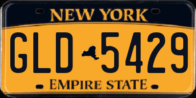 NY license plate GLD5429