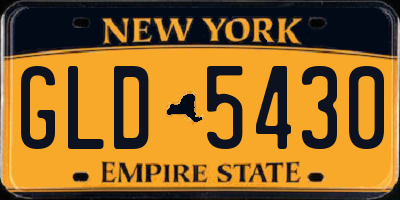 NY license plate GLD5430