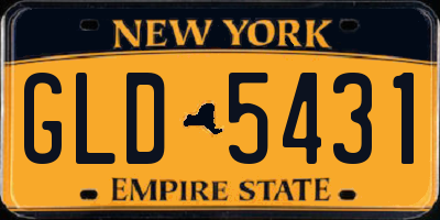 NY license plate GLD5431