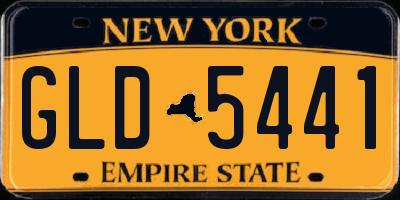 NY license plate GLD5441