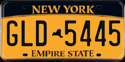 NY license plate GLD5445