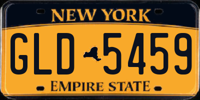 NY license plate GLD5459