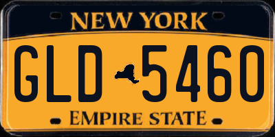 NY license plate GLD5460
